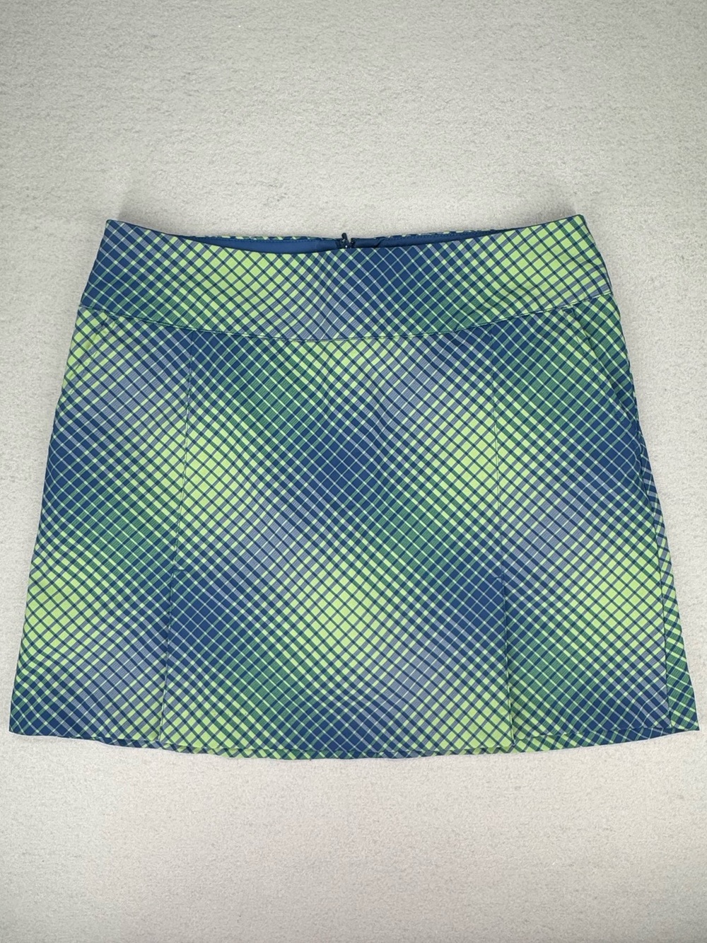 Nike Golf Dri Fit Skort Green/Blue Plaid Size 8 Y2K Vintage